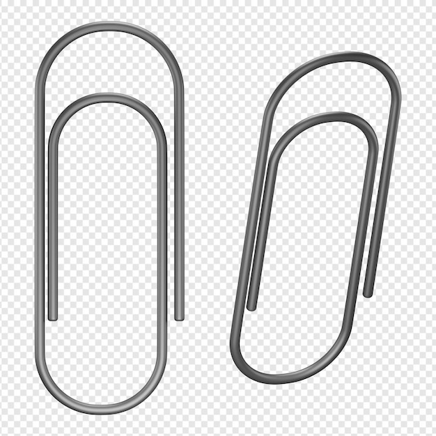 3d isolated render of paper clip icon psd