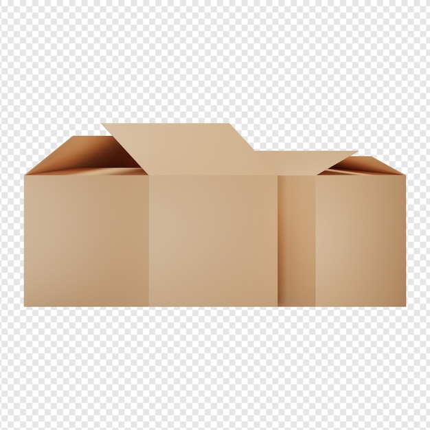 3D isolated render of two boxes icon PSD