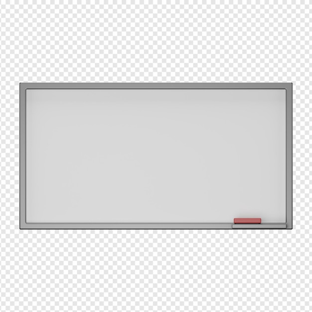 3d isolated render of whiteboard icon psd