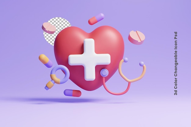 3d medical sing symbol concept icon