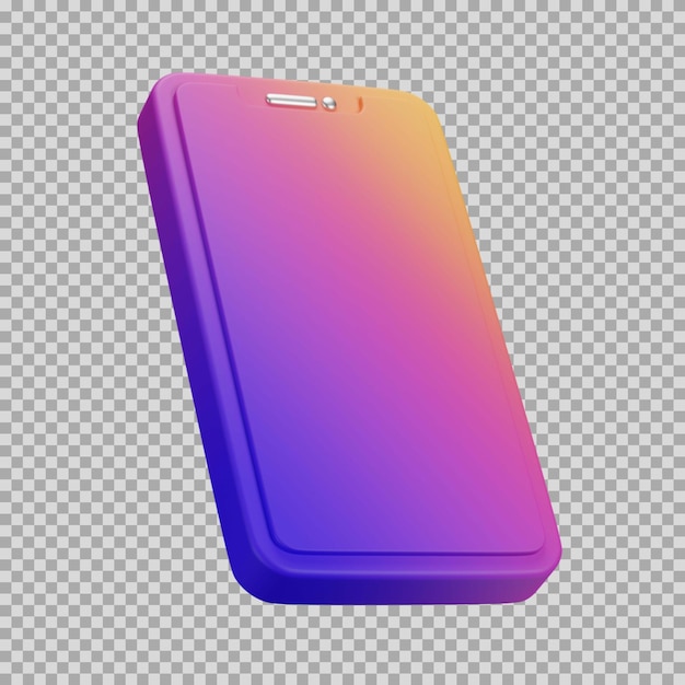 PSD 3d mobile dynamic gradient icon