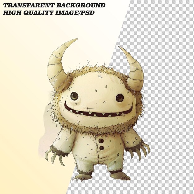 PSD 3d monster on transparent