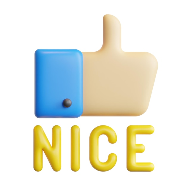 PSD 3d nice social media slang sticker high quality render icons