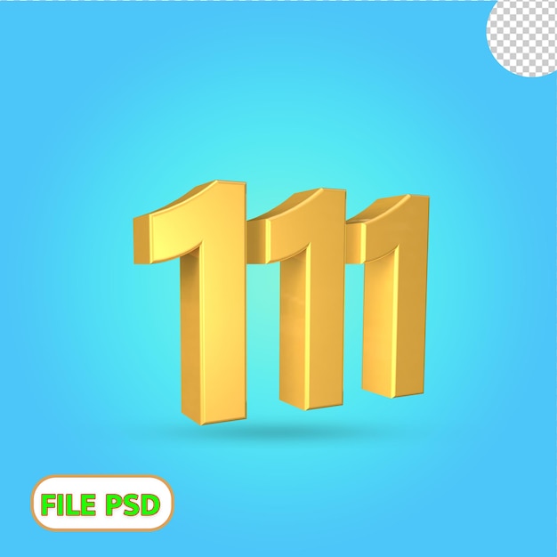 3d number 111