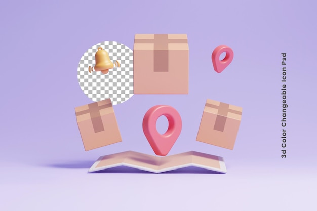 3d online delivery service tracking your location point or tracking your pin location for delivery