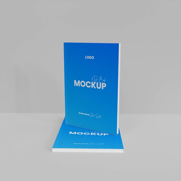 3D Paper Book Mockup isolated