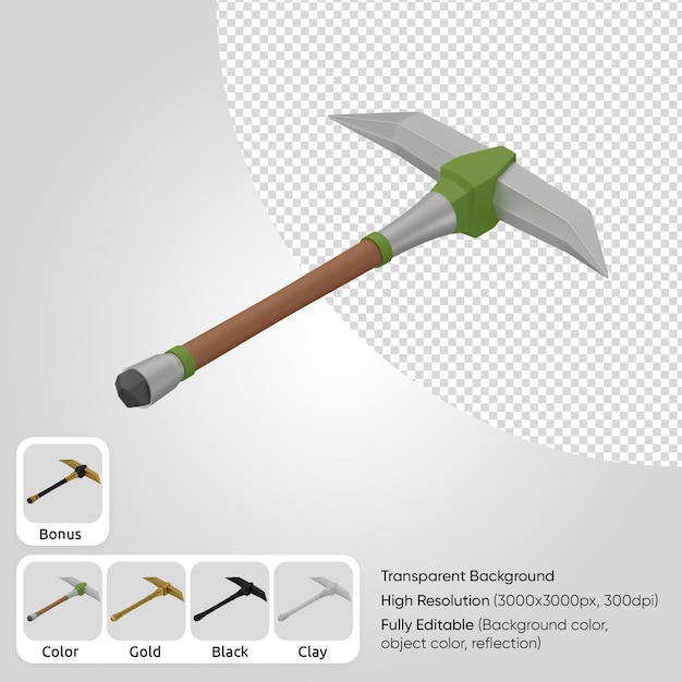 PSD 3d pickaxe