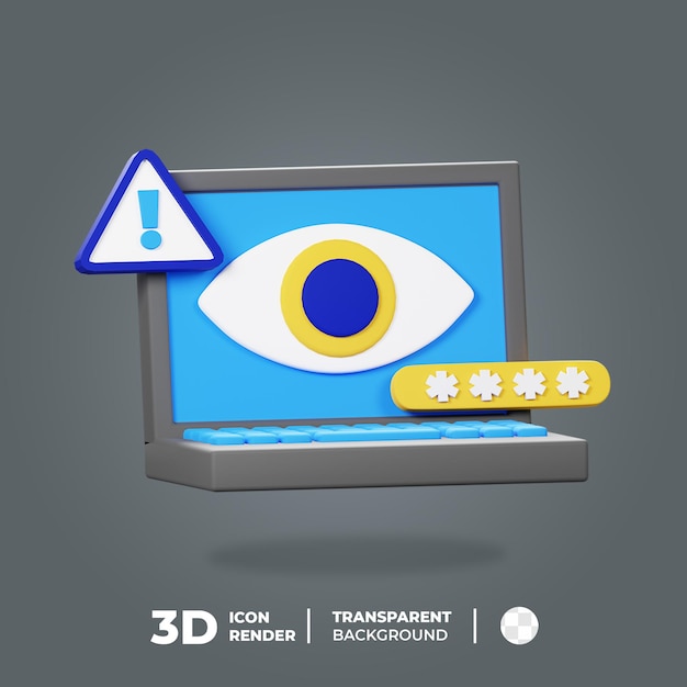 PSD 3d-pictogram spyware