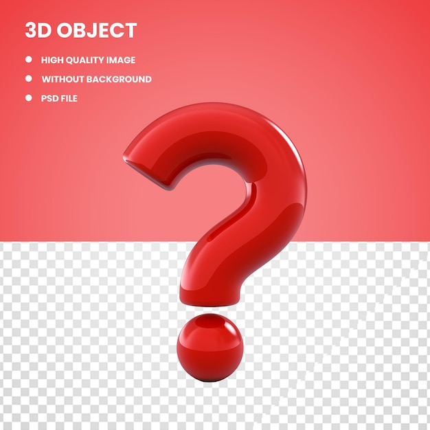 3D Question Mark PNG Transparent Background