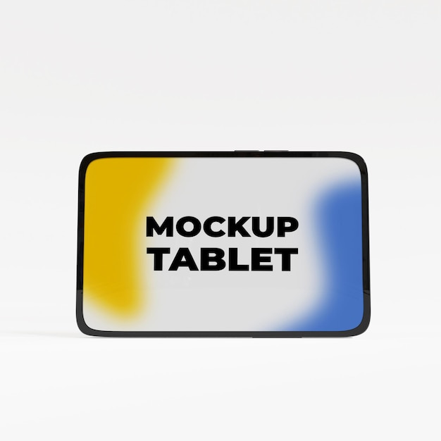 3d realistic tablet mockup landscape with editable layer