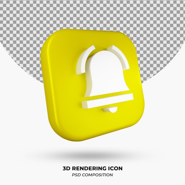 3D Render Alarm Icon Object