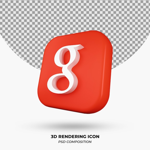 3D Render Google Icon Object