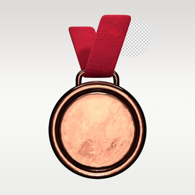 3D Render Level Ranking Medal