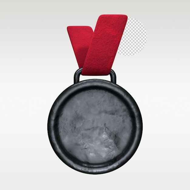 3D Render Level Ranking Medal