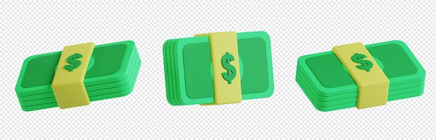 3d render money illustration currency financial gold fund