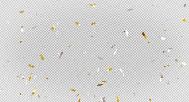 PSD 3d render van gouden confetti met vliegen