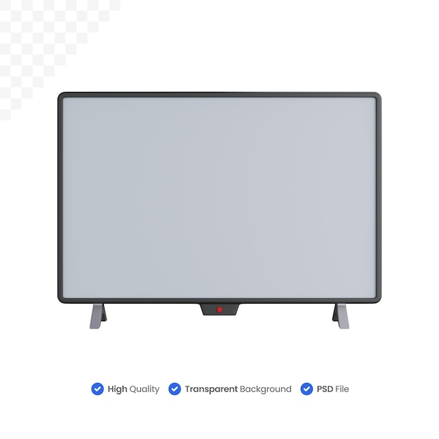 3d rendering blank smart television isolated