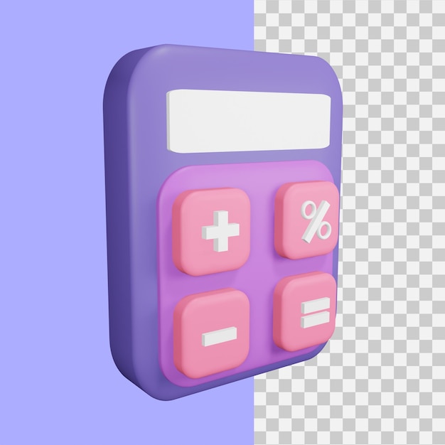 3d rendering calculator icon