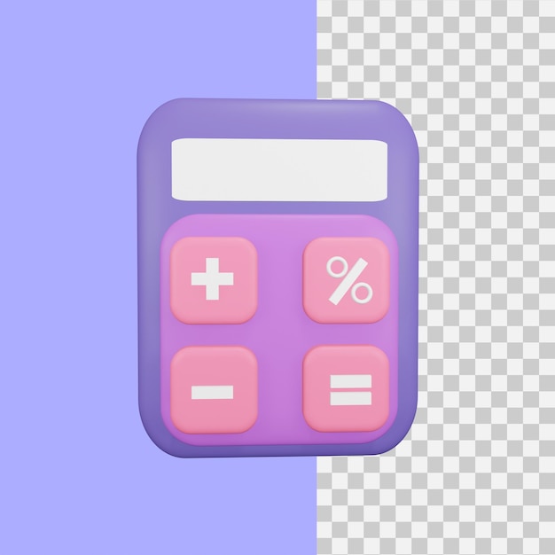 3d rendering calculator icon