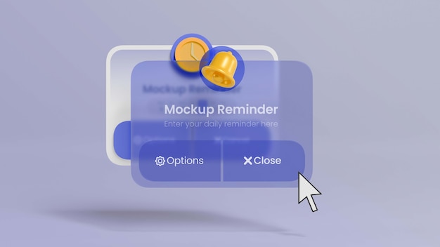 3d rendering of contact display card