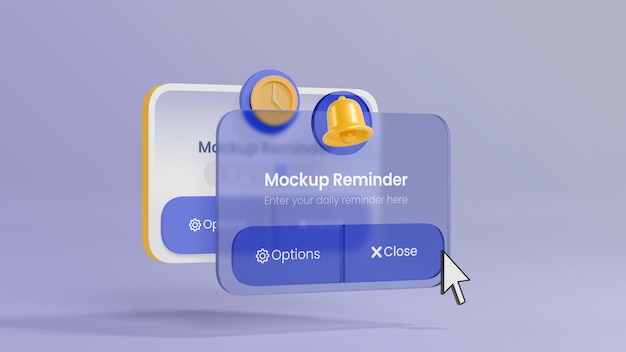 3d rendering of contact display card