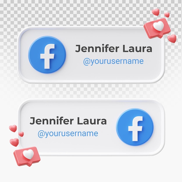 PSD 3d rendering facebook lower third designs