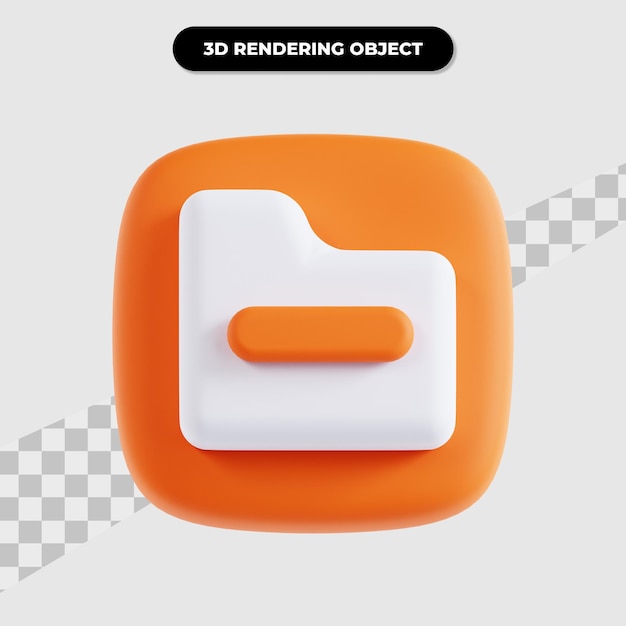 3D rendering of folder user interface