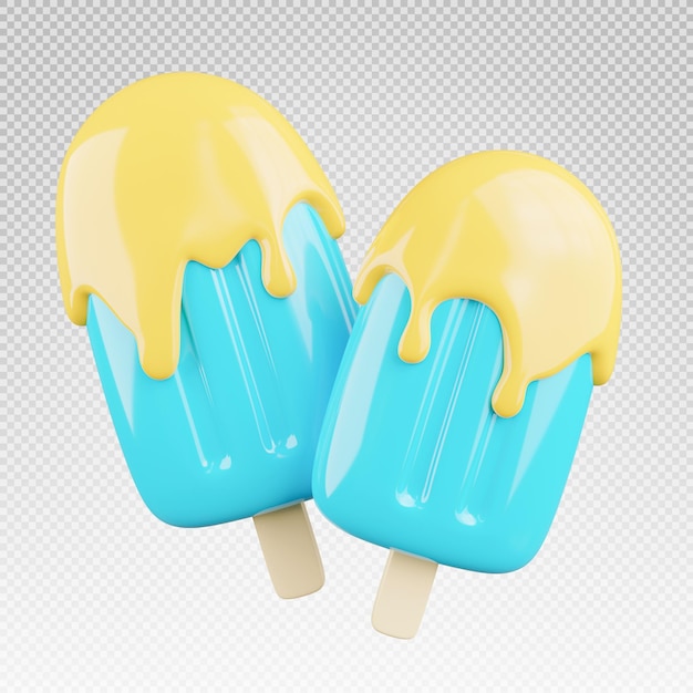 3d rendering of ice cream