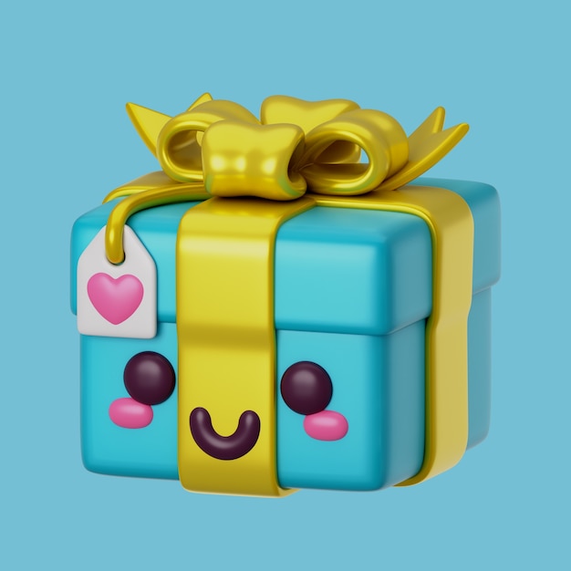 3d rendering of kawaii savings icon