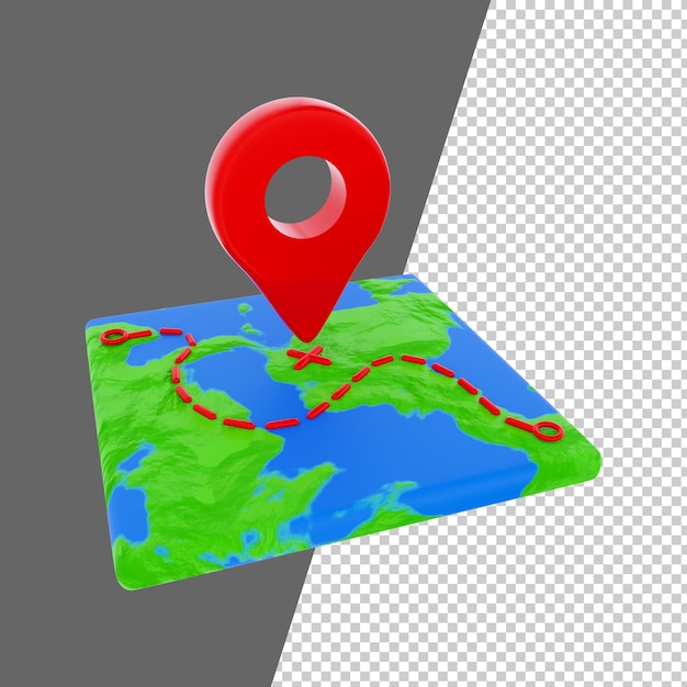 3d rendering of map