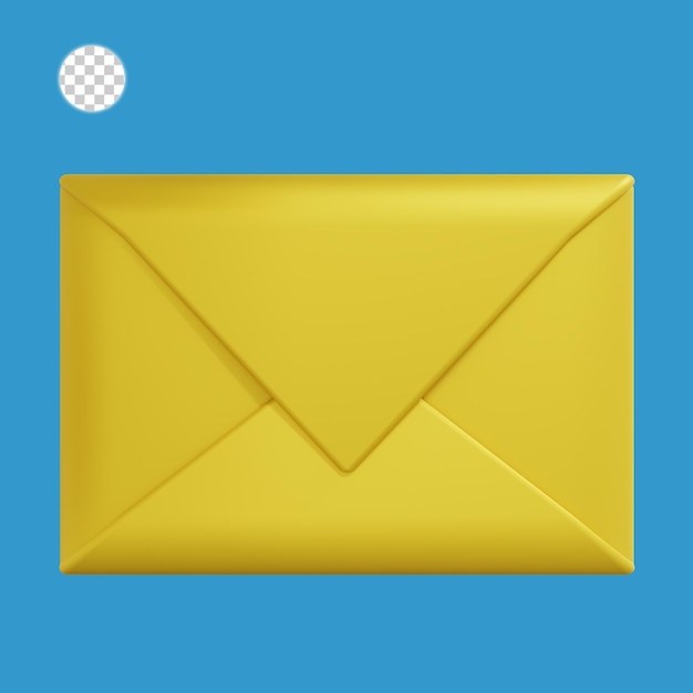 3D rendering of message icon