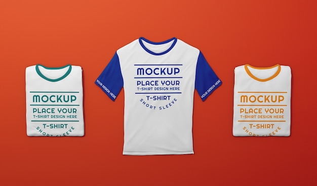 3d rendering of minimal tshirt mockup