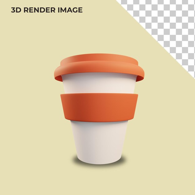 3d rendering of plastic cups  