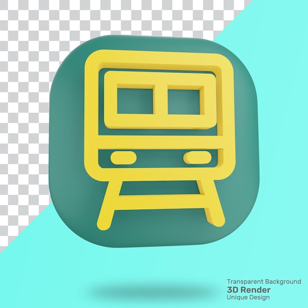 3d rendering road stop sign icon with transparent background