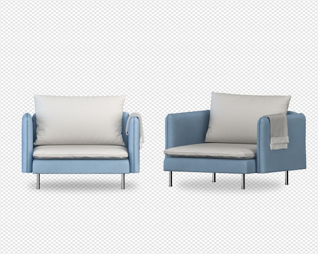 3d rendering of sofa concept