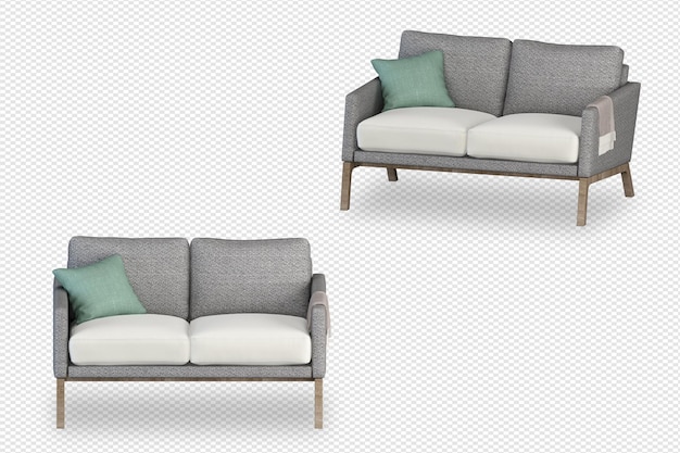 3d rendering of sofa concept