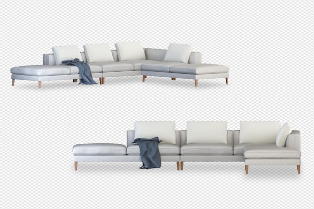 3d rendering of sofa concept