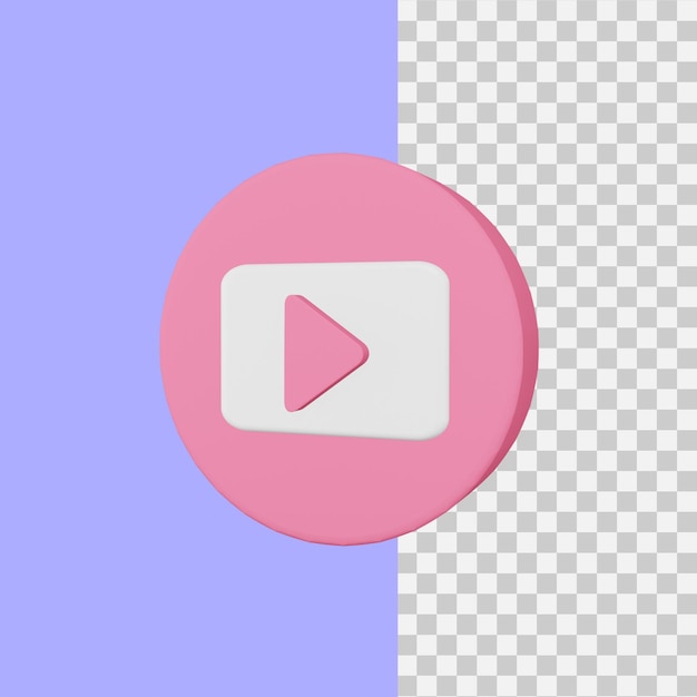 3d rendering youtube icon