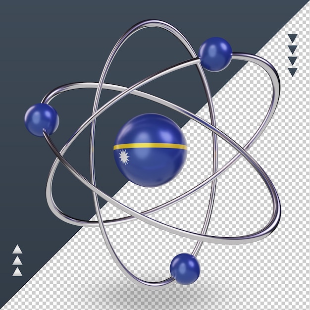 3d science day Nauru flag rendering right view