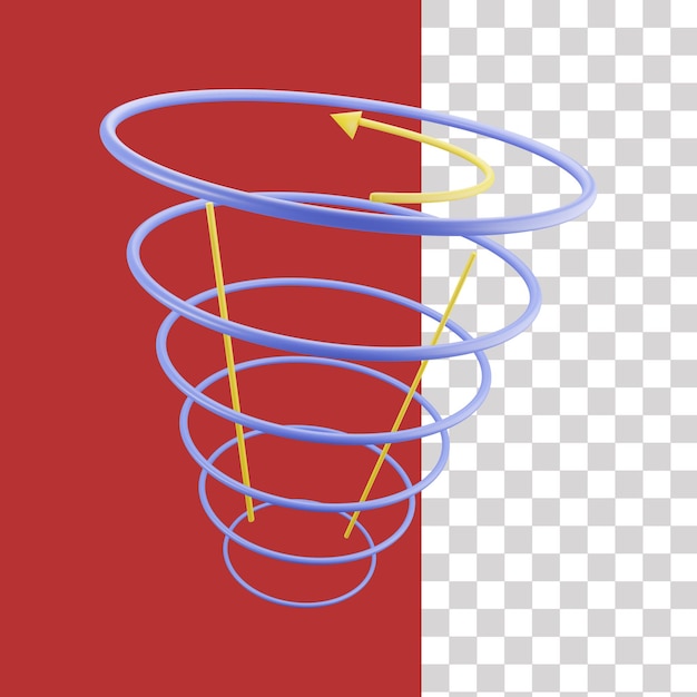 PSD 3d wiskunde kromme pictogram