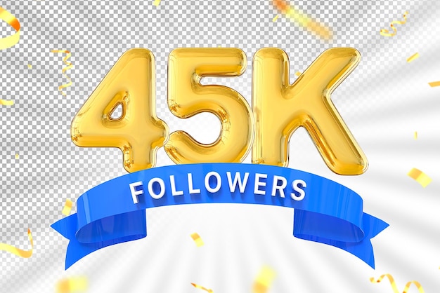 45k followers gold number