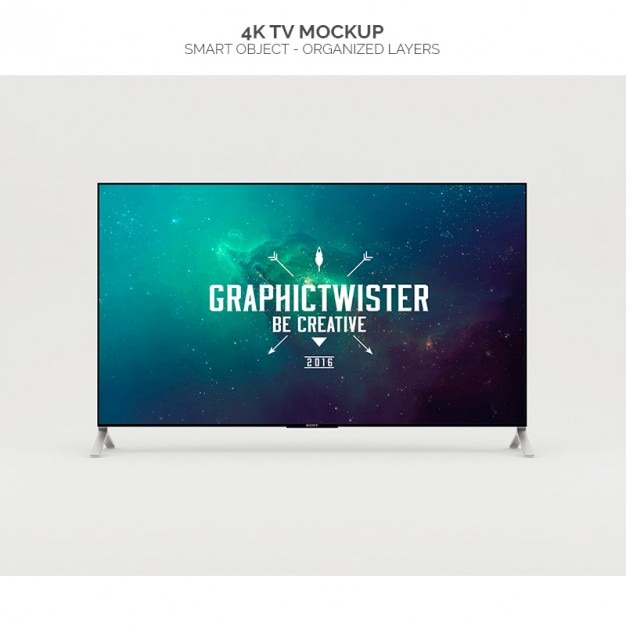 PSD 4k television mock up