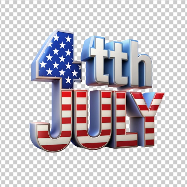 PSD 4th july independence day of us vector illustration