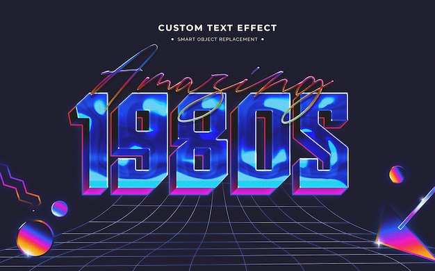 PSD 80s style text effect