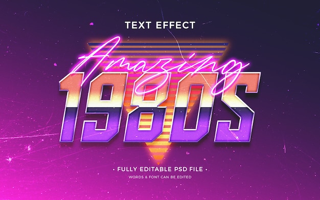 80s style text effect