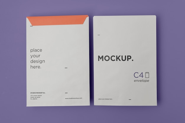 A4 envelope mockup design