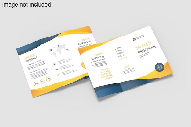 A4 Trifold Brochure Mockup