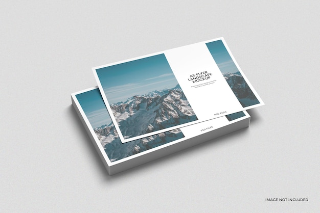 A5 landscape flyer mockup