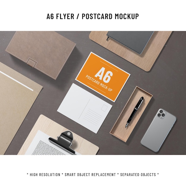 A6 Landscape Flyer Mockup