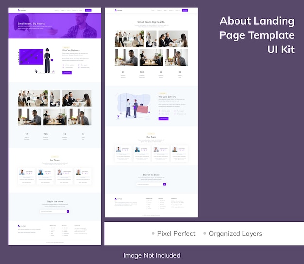 About Landing Page Template UI Kit